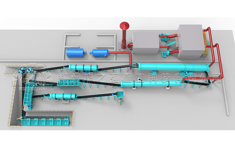 陜西轉鼓造粒機有機肥設備生產(chǎn)線